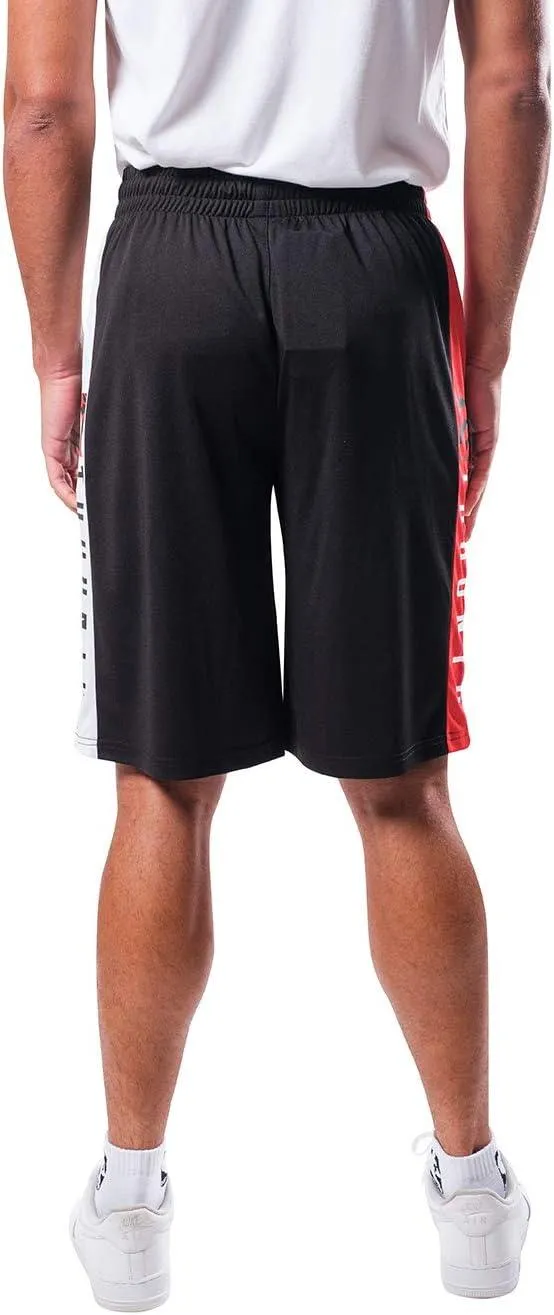 Ultra Game NBA Official Men’s Super Soft Active Workout Basketball Training Shorts - Unisex, Toronto Raptors, Black|Toronto Raptors