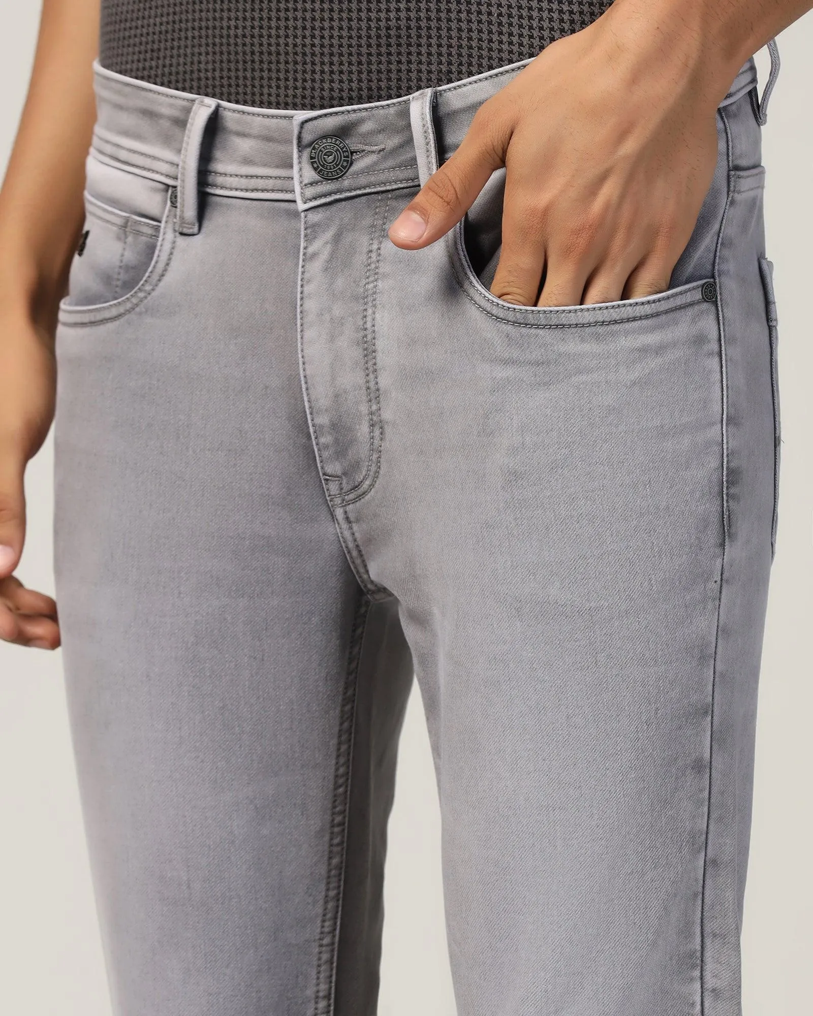 Ultrasoft Skinny Cropped Fiji Fit Grey Jeans - Godric