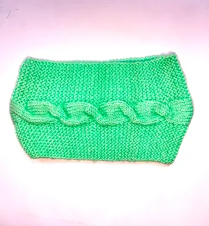 Unique Stylish Spring Green Half Cap Woolen Graminarts Knitted Head Band For Kids