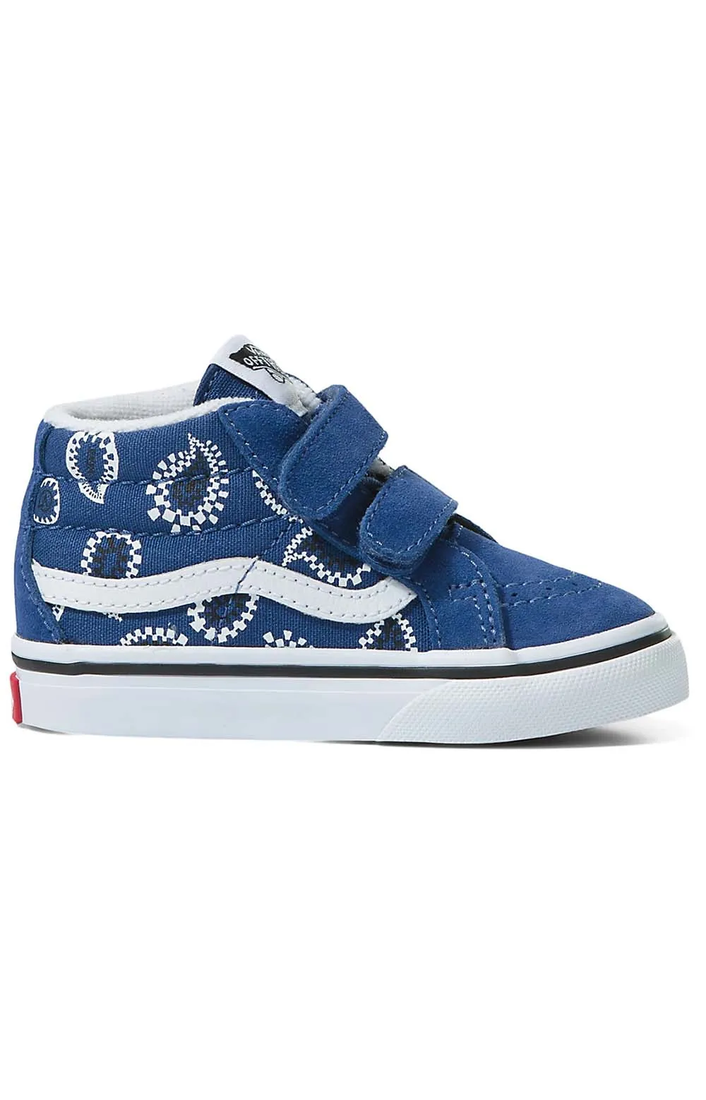 Vans Kids Toddler Check Paisley Sk8-Mid V Shoes - Navy