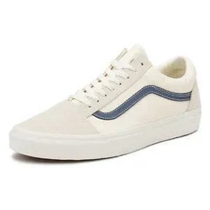 Vans Unisex Old Skool Vintage White Indigo Blue Suede Shoe