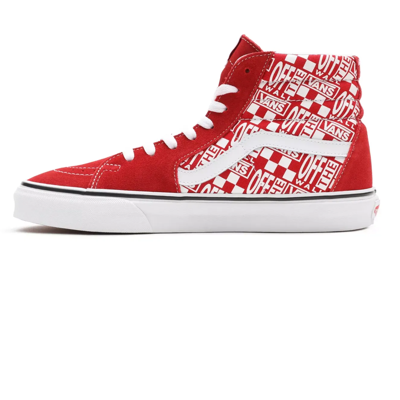 Vans Unisex Sk8 Hi "Off the Wall" Shoes - Red / White