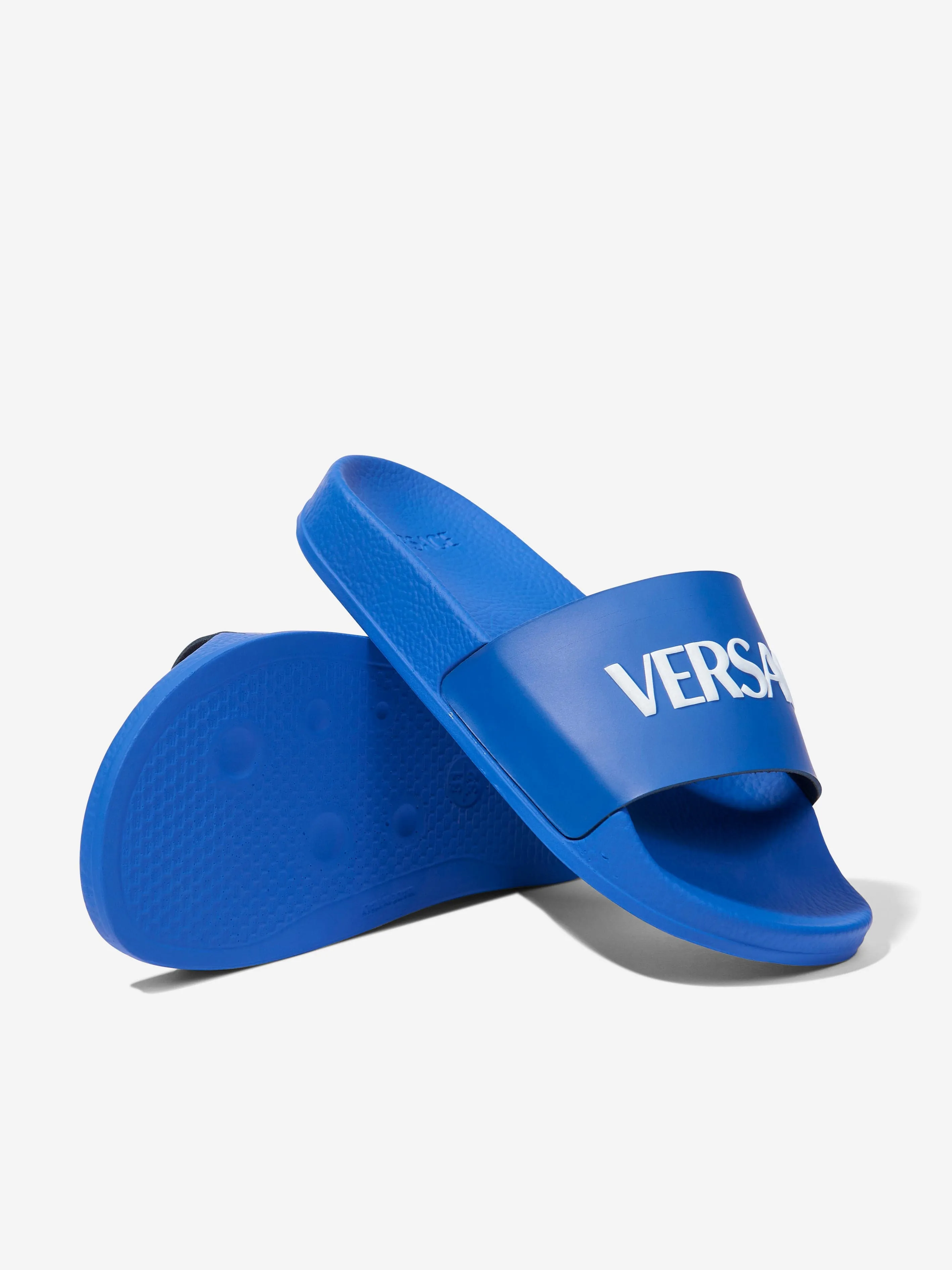 Versace Boys Logo Sliders in Blue