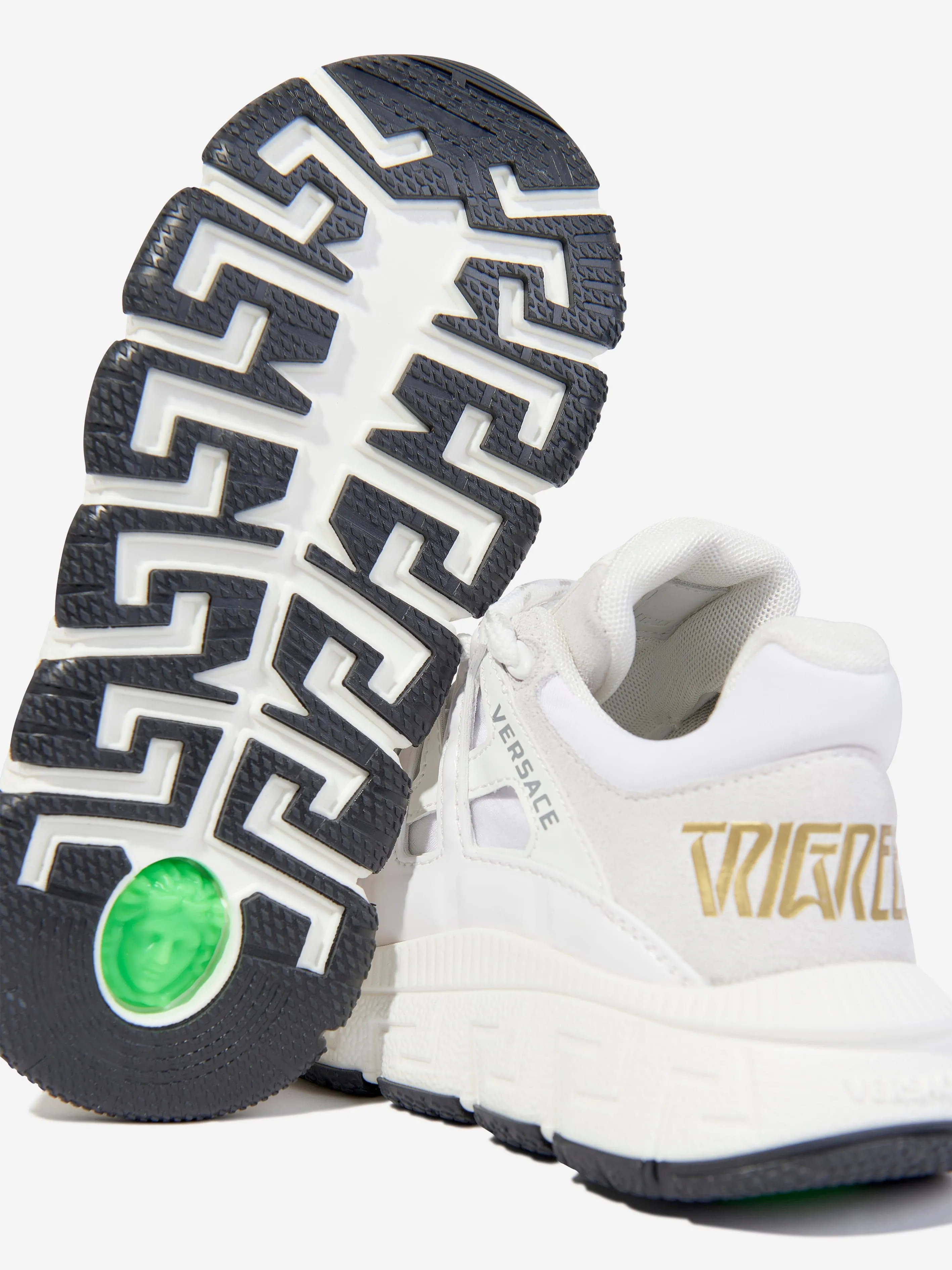 Versace Kids Trigreca Trainers in White