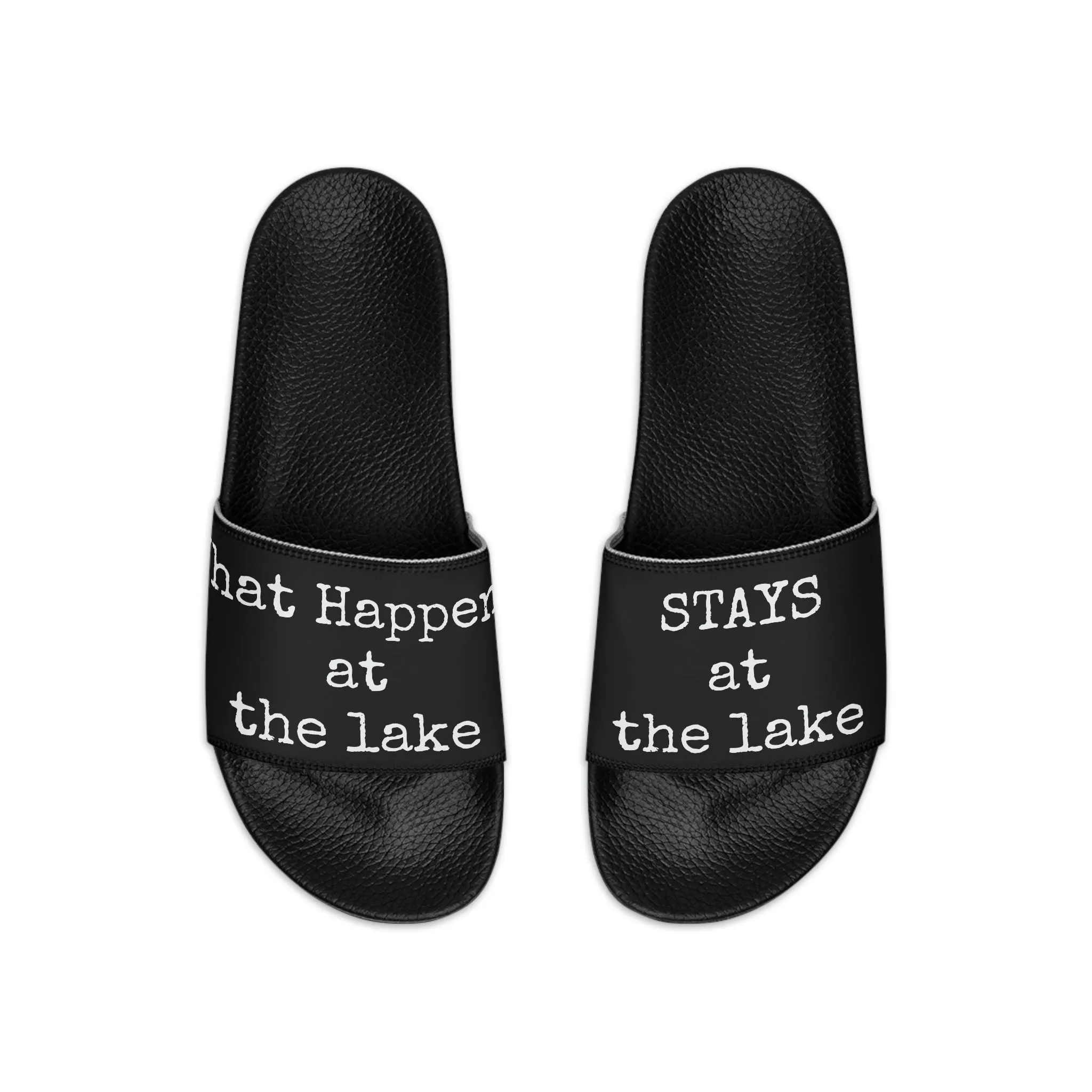 What Happens At The Lake - Black - Men's Slide Sandals