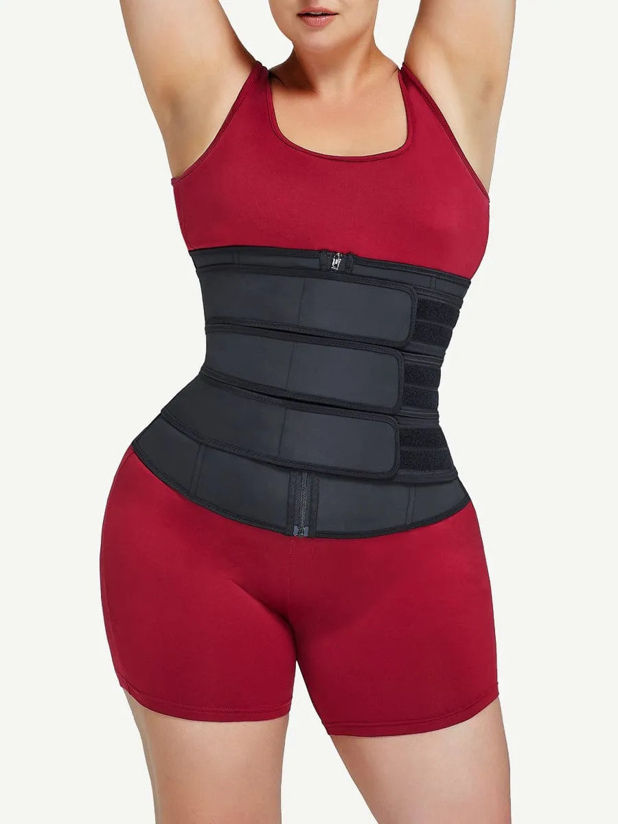 Wholesale Black Plus Size Three Detachable Belts Waist Trainer Fat Burning