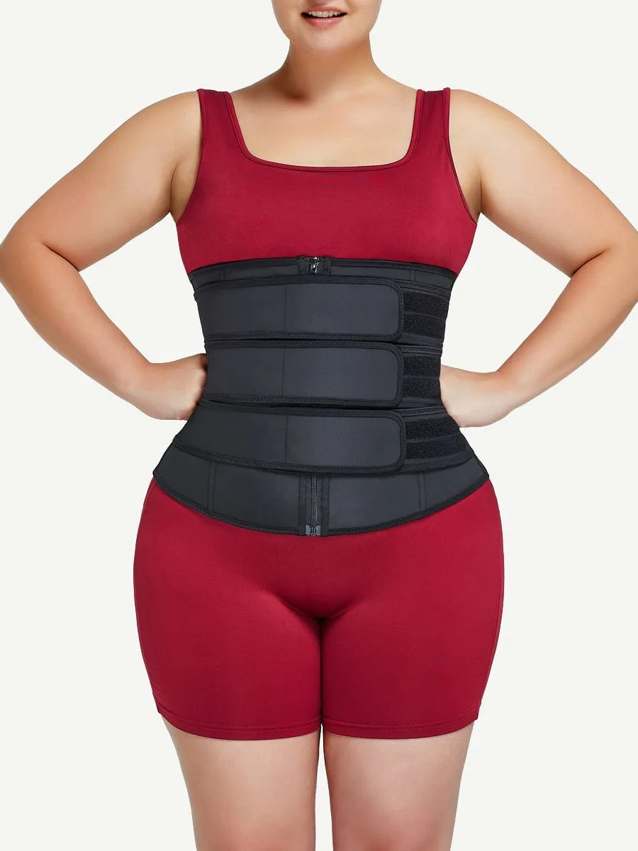 Wholesale Black Plus Size Three Detachable Belts Waist Trainer Fat Burning