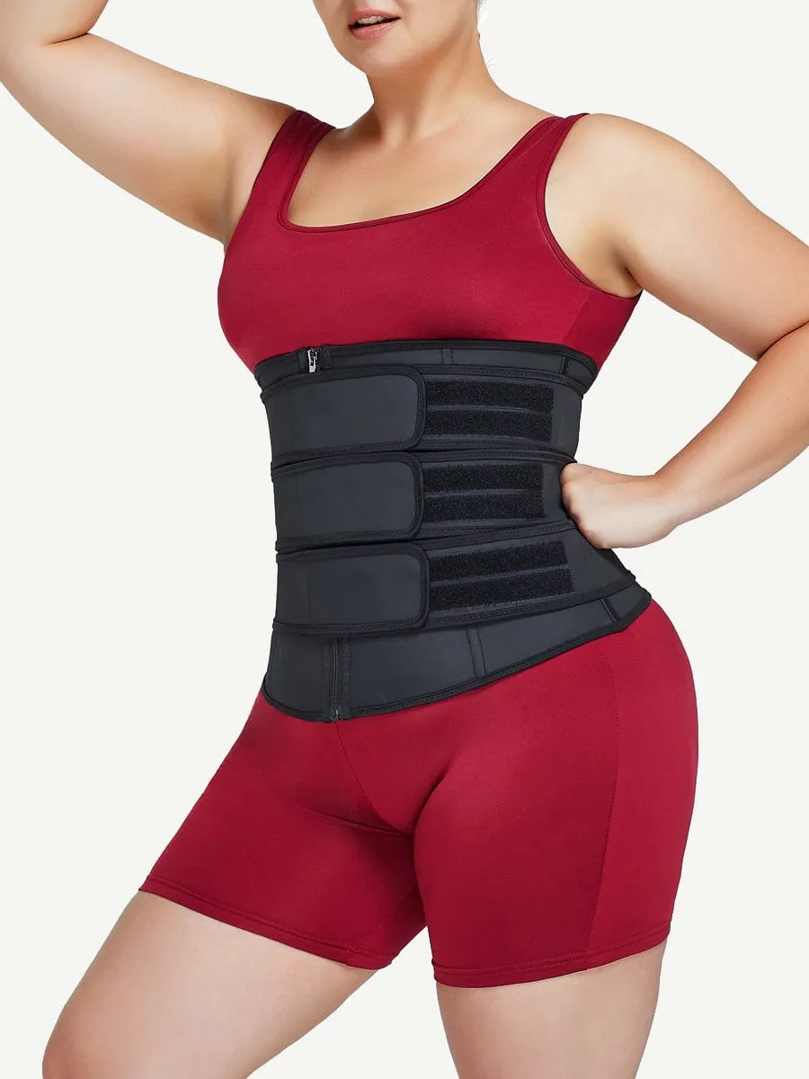 Wholesale Black Plus Size Three Detachable Belts Waist Trainer Fat Burning