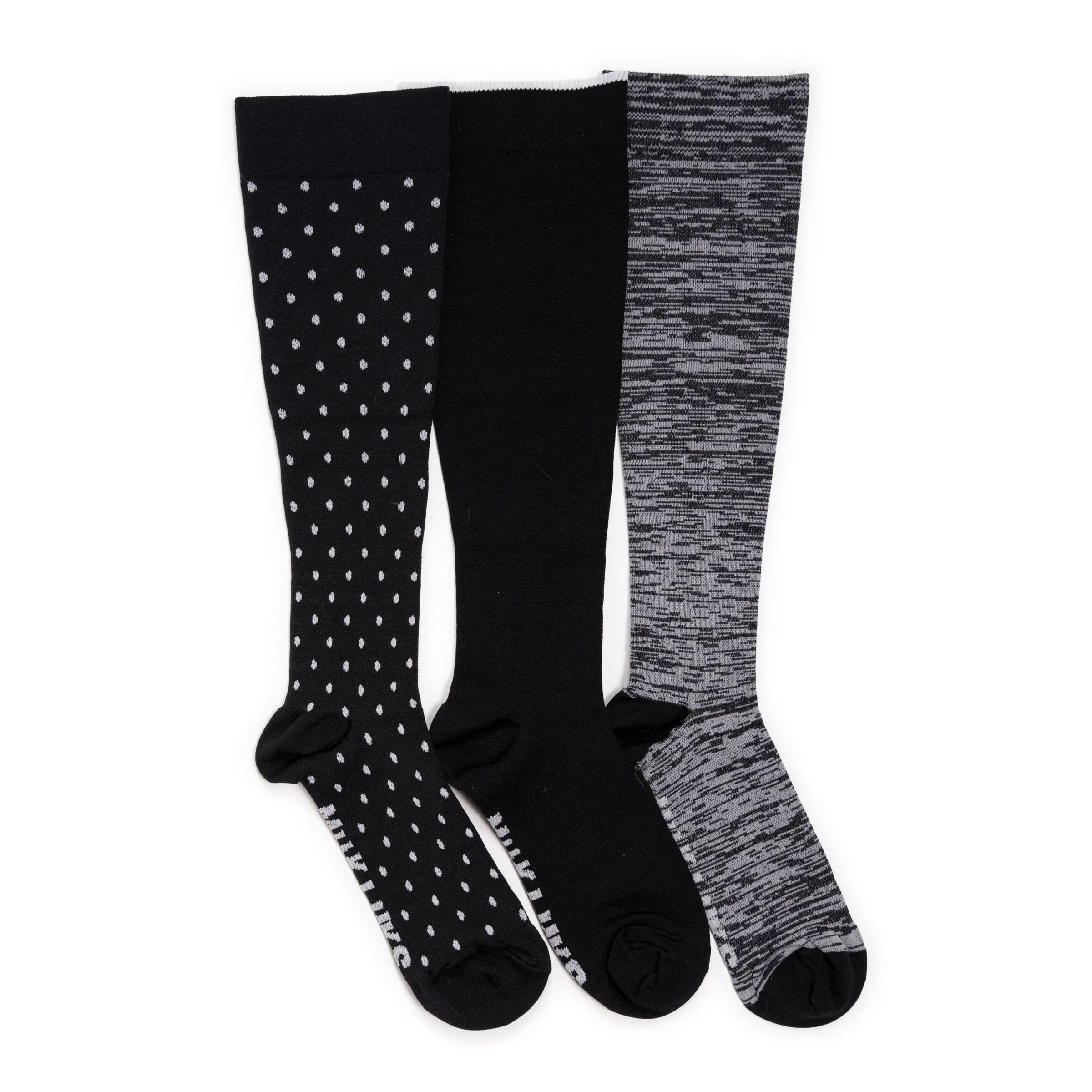 Women's 3 Pair Pack Nylon Compression Socks