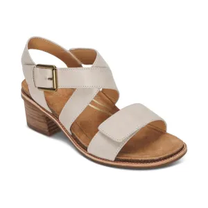 Women's Aetrex Kristin Arch Support Block Heel Color: Ivory