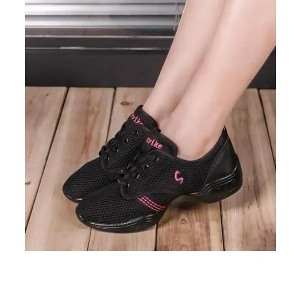 Women's Fabric Sneakers Sneakers With Lace-up Dance Shoes