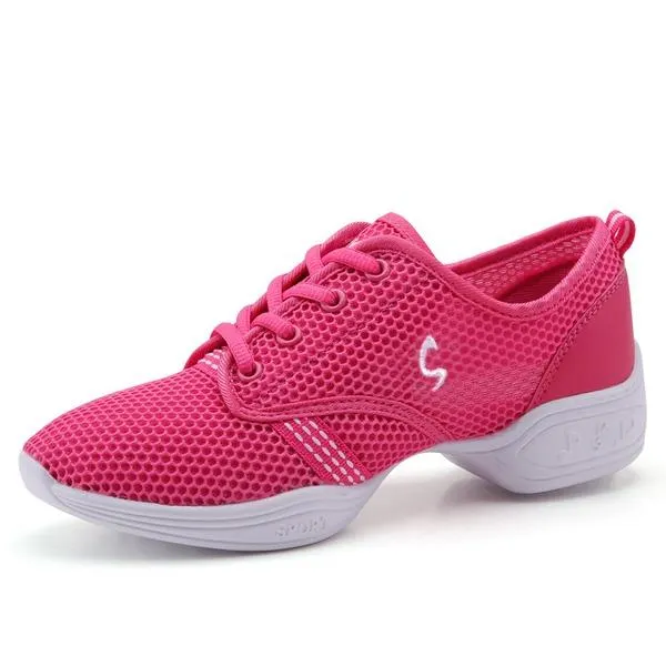 Women's Fabric Sneakers Sneakers With Lace-up Dance Shoes