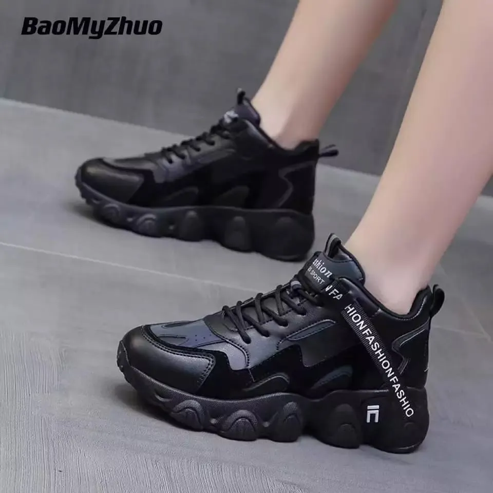 Women's Lace-up Vulcanized Mesh Sneakers Fashion Shoes - 7006