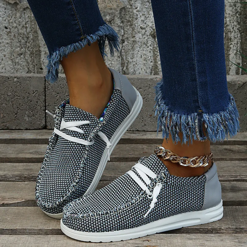 Women's Plus Size Flat Canvas Casual Shoes