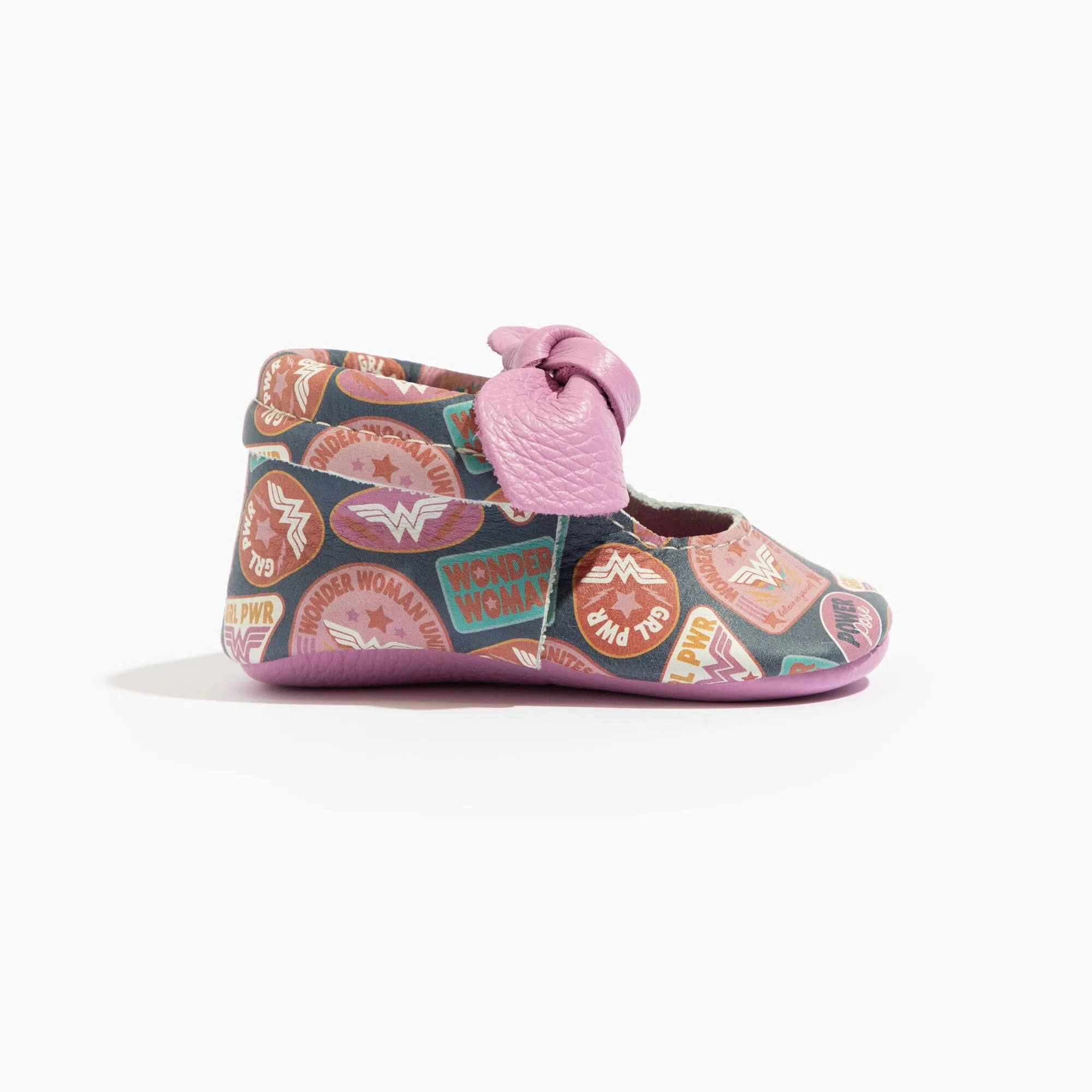 Wonder Woman™ Girl Power Knotted Bow Baby Shoe