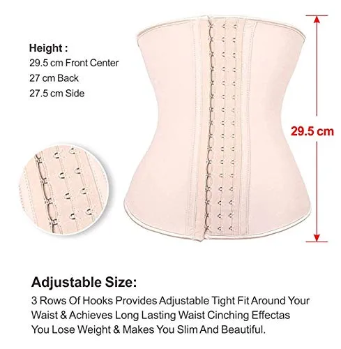 Yianna Waist Trainer Women Underbust Latex Corset Cincher Hourglass Medium